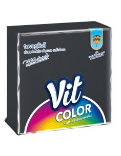 Vit Color 25 Tovaglioli Doppio Velo 32x32cm - Nero
